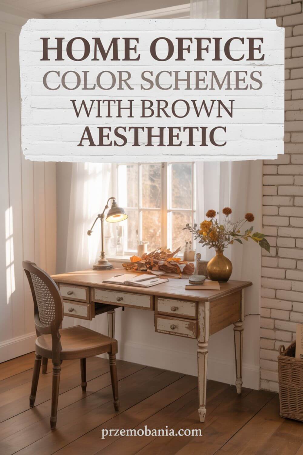 49 Home Office Color Schemes with Brown Aesthetic