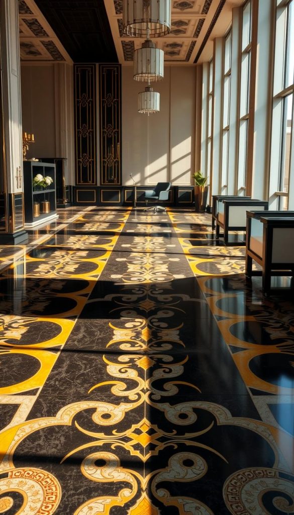 Art Deco inspired office flooring