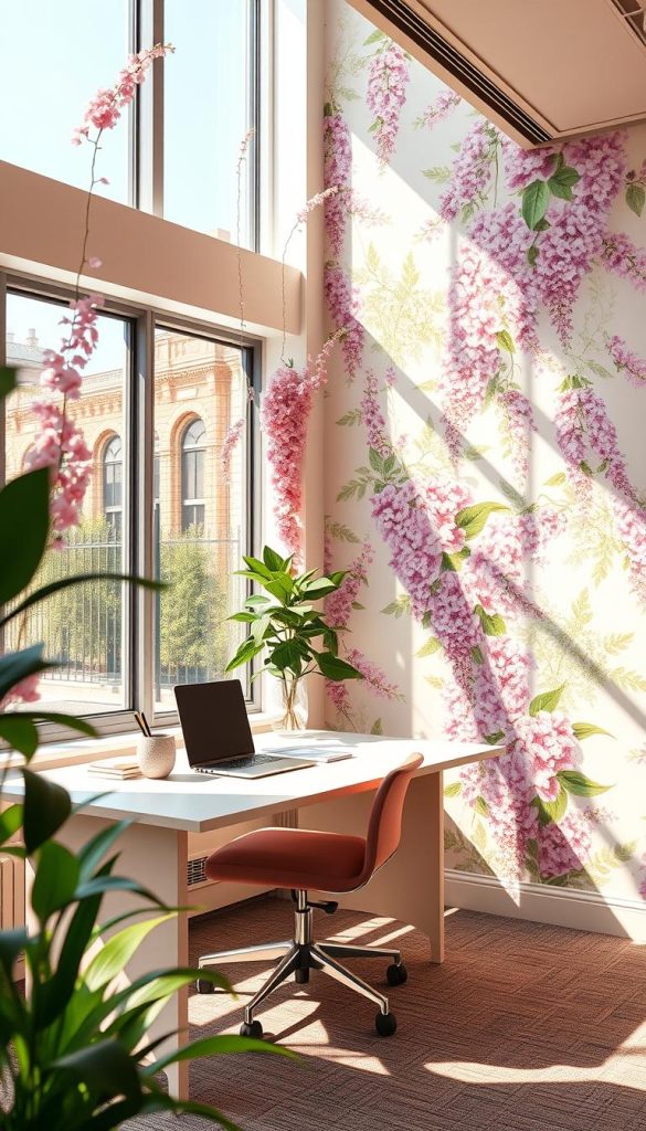 Best Floral Wallpaper for Office Decor