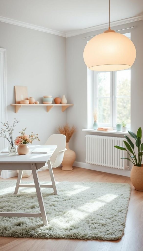 Feminine Scandinavian Office Color Palette