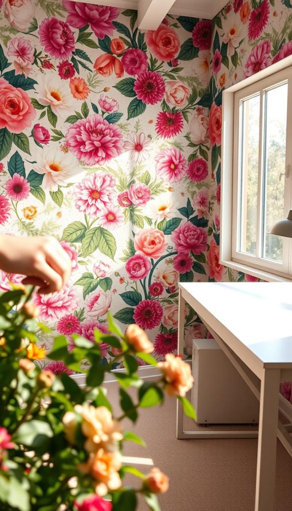Floral Wallpaper Ideas for Office Spaces