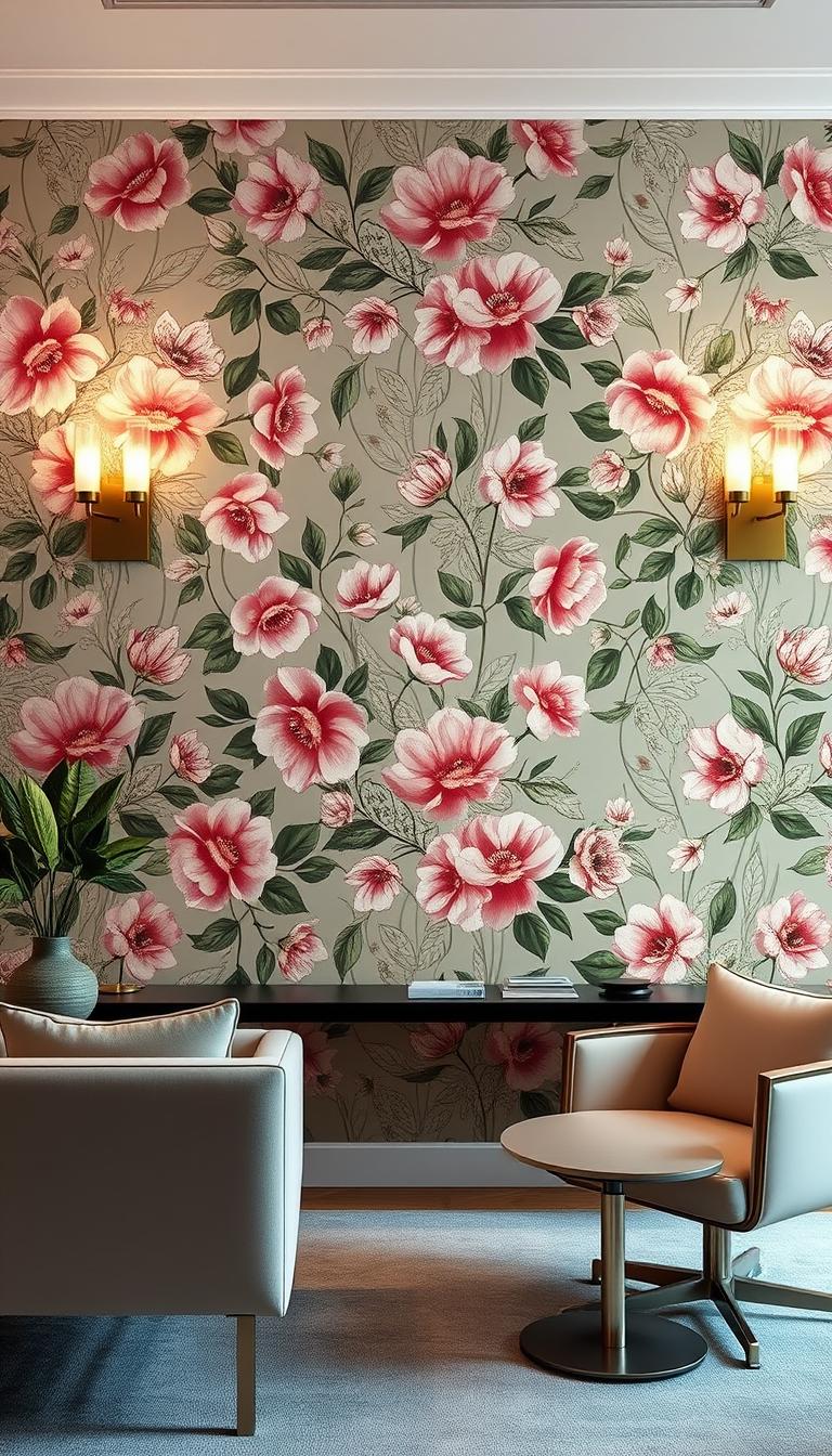 Floral Wallpaper Office