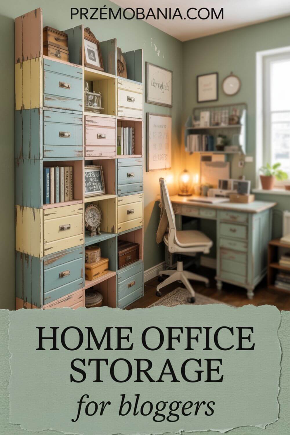 Home Office Storage for Bloggers pin 1