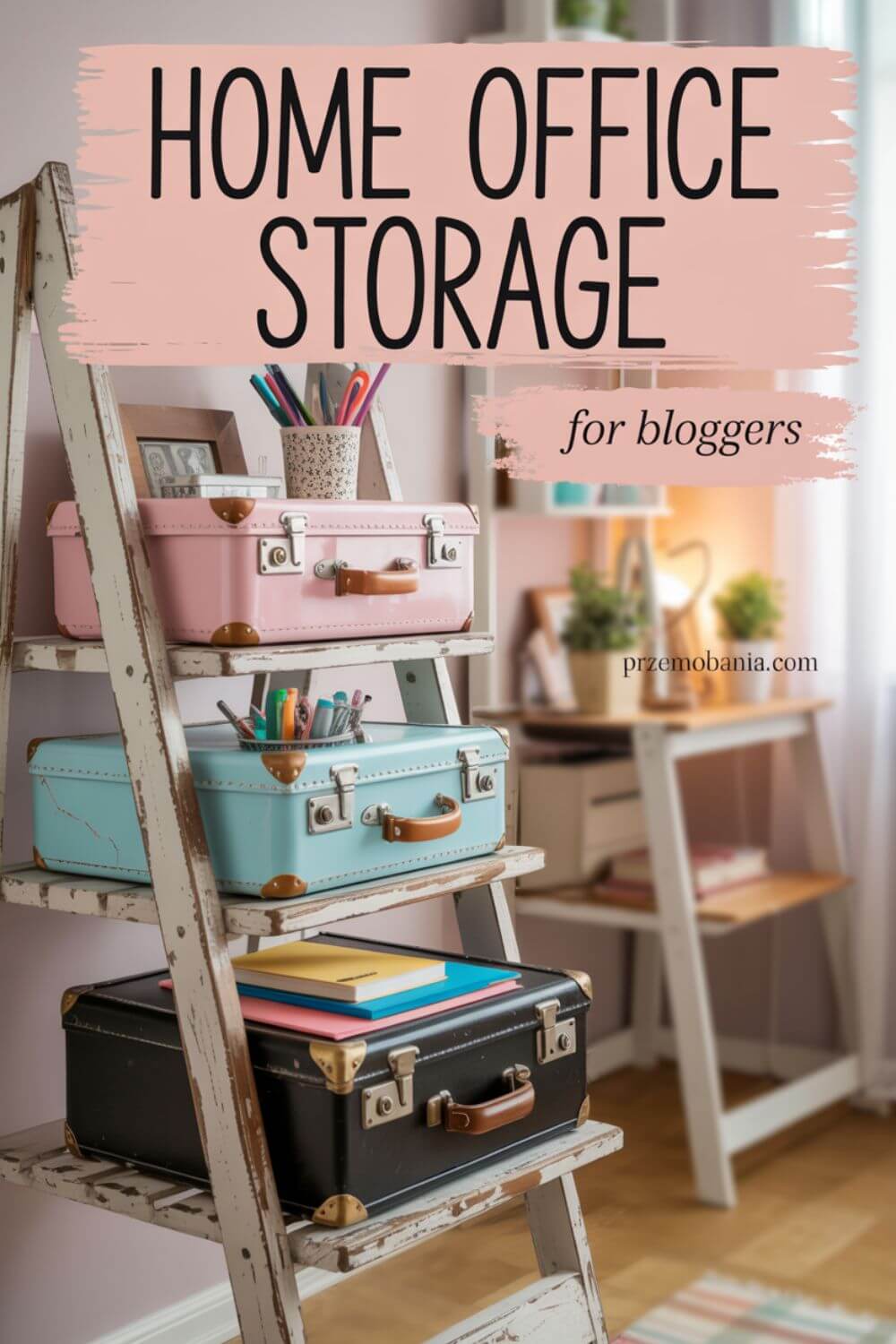 Home Office Storage for Bloggers pin 3