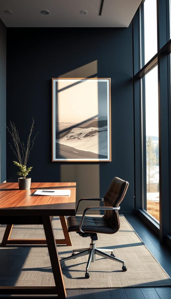 Masculine Scandinavian Office Color Palette