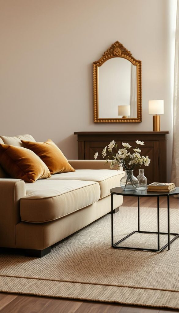 Soft Neutrals With Gold Accents