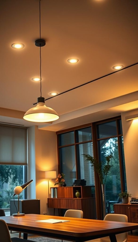 Trendy office space lighting