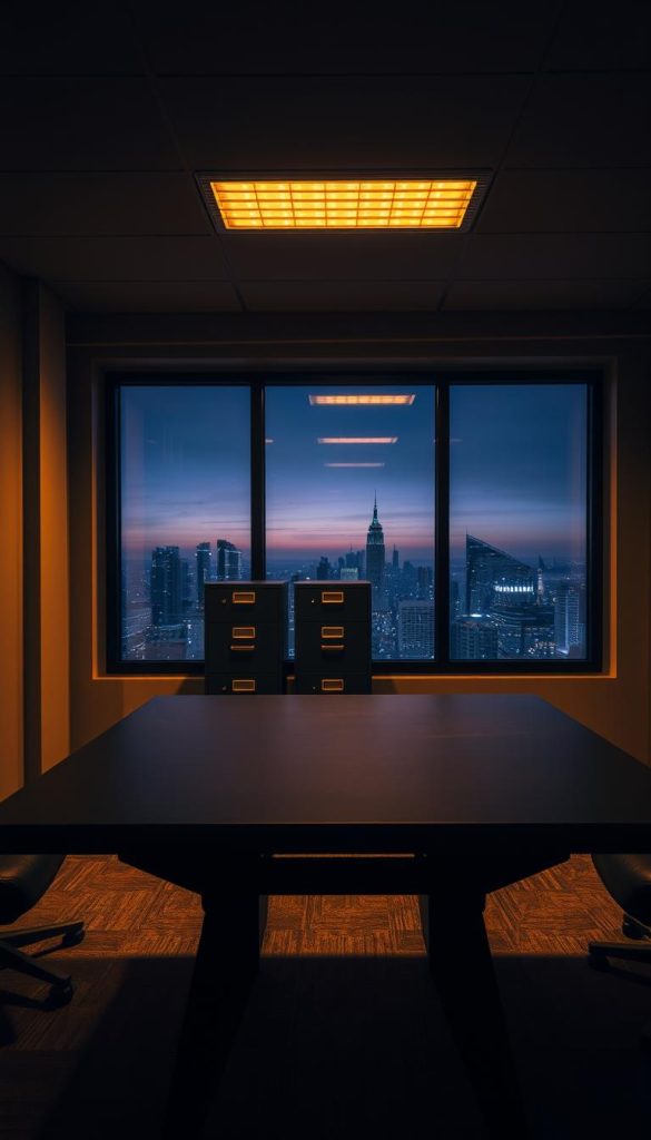 army office design lighting