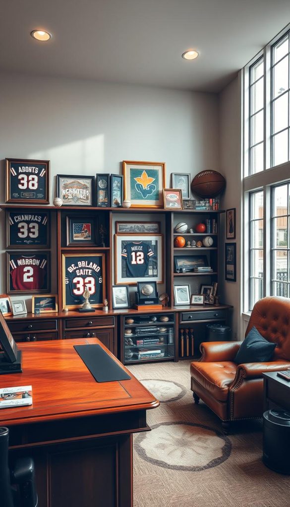 autographed sports memorabilia office