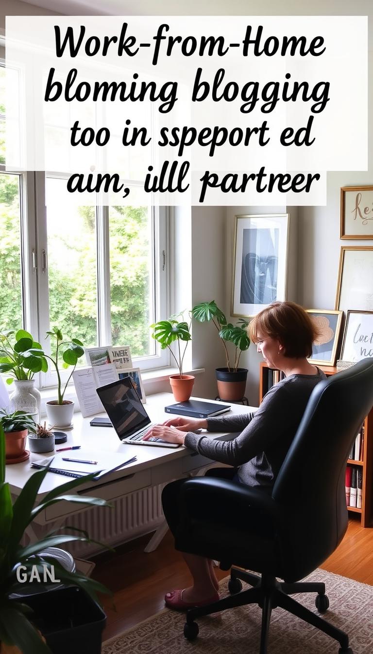 blogging support work from home ill partner