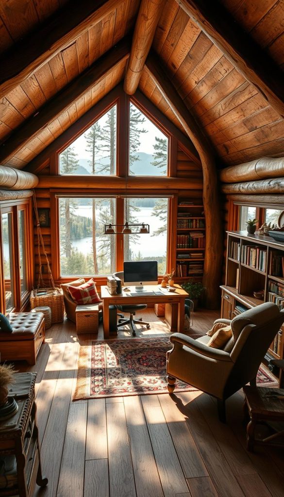cabin office ideas