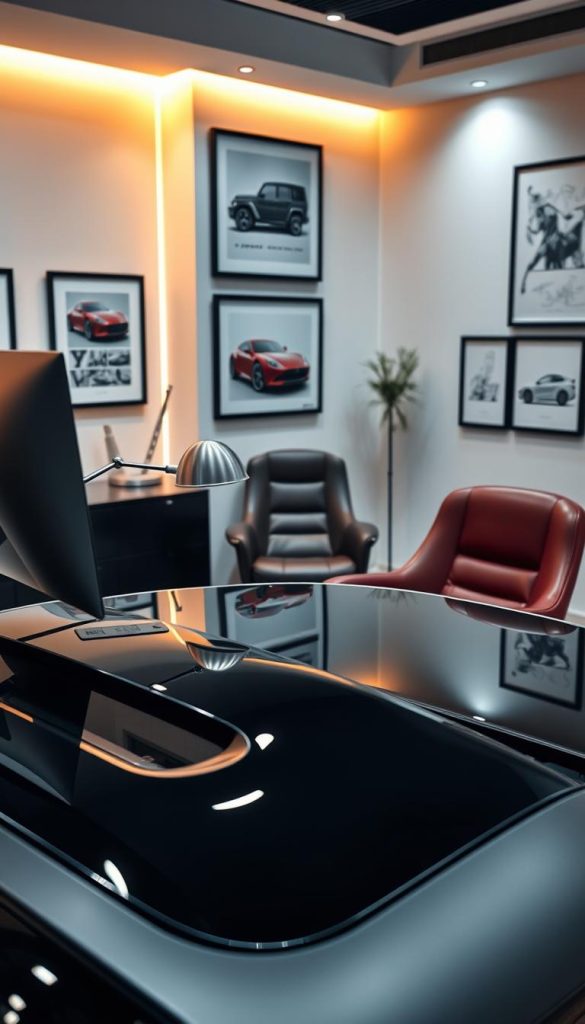 car-inspired office decor