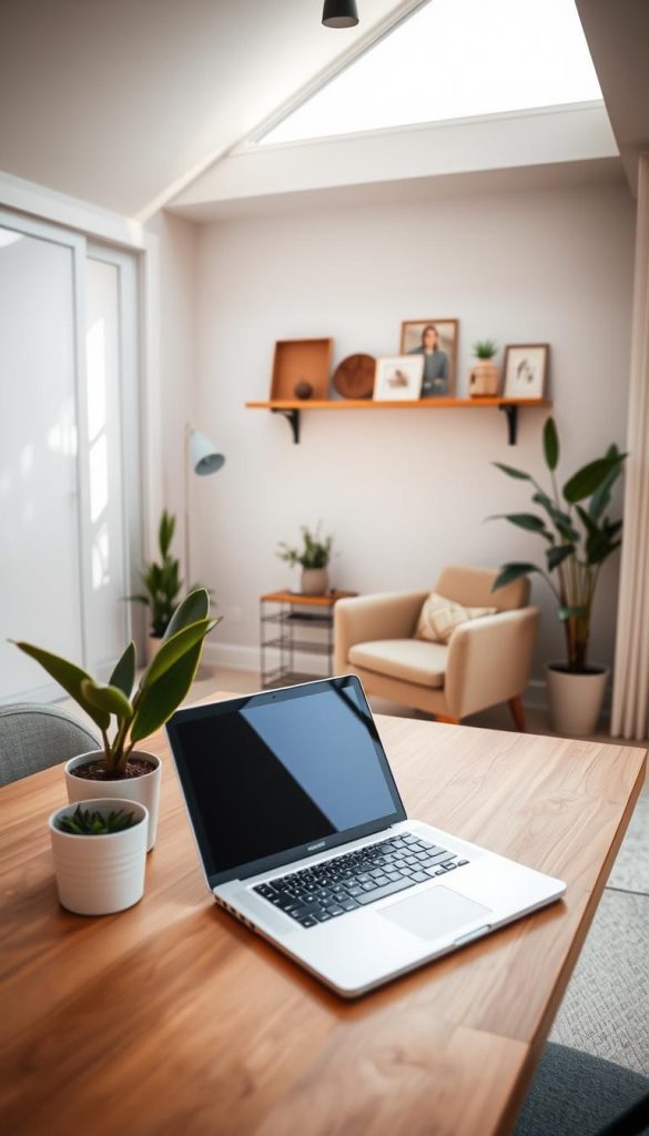 chic blogger workspace