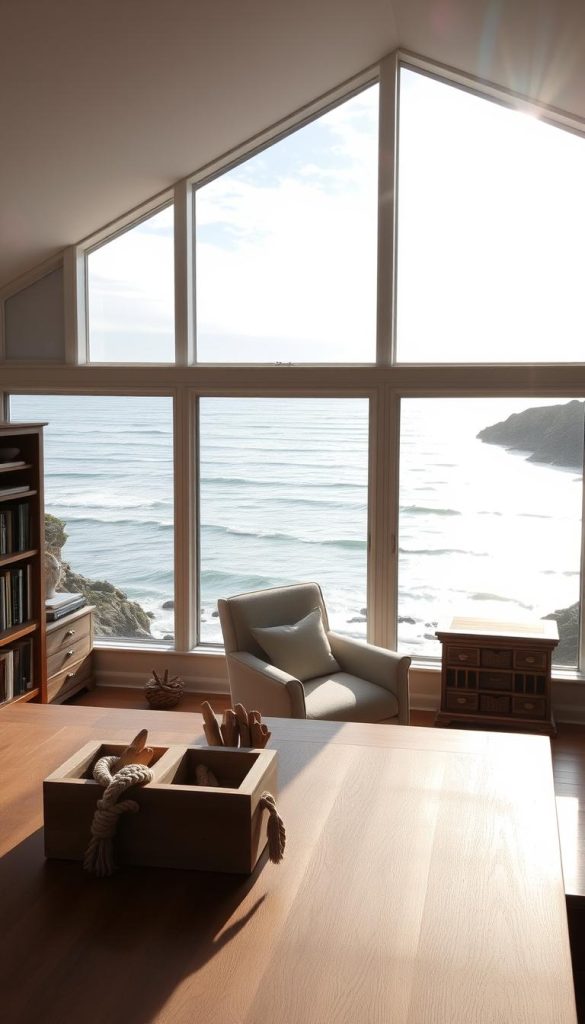 coastal-inspired workspace