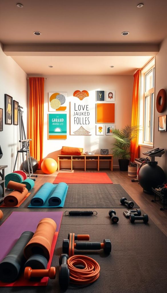 compact home gym color psychology