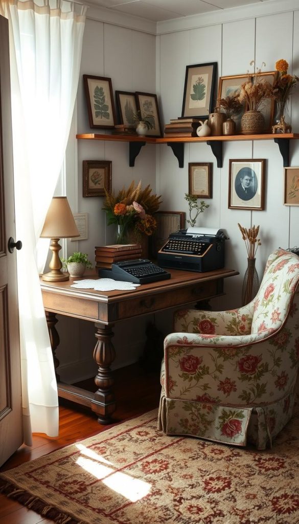 cottagecore office decor
