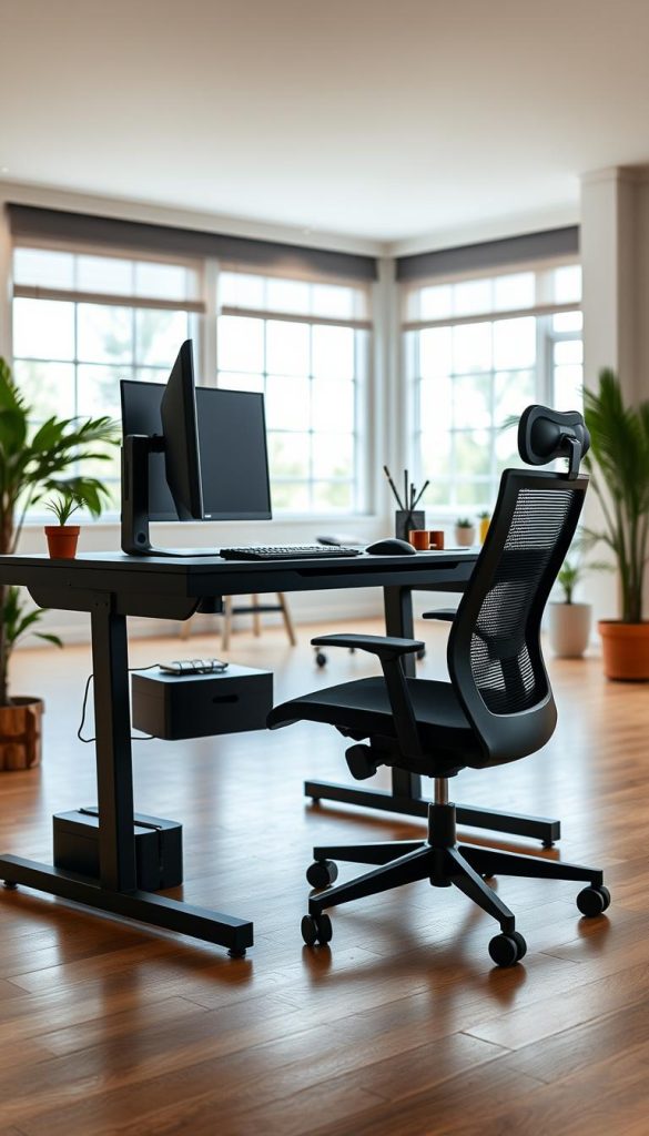 ergonomic office setup
