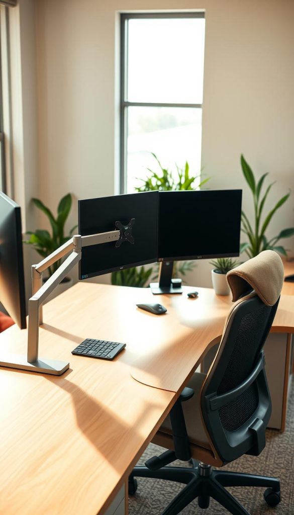 ergonomic office setup