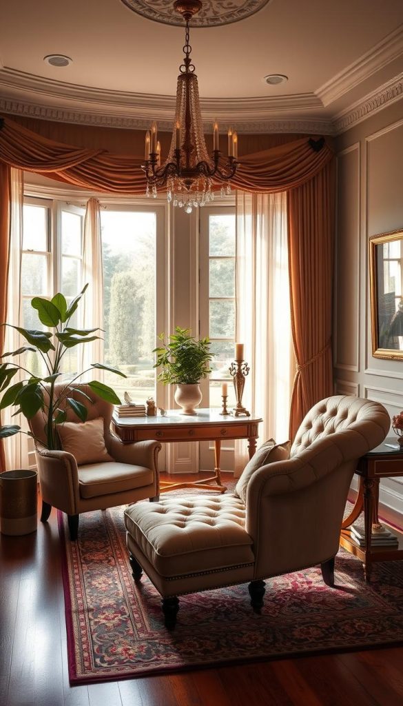 glamorous home office setup