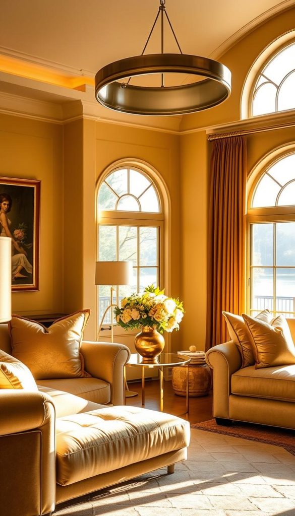 gold accents in decor