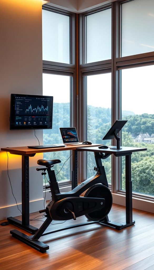 home gym combo office technology integration