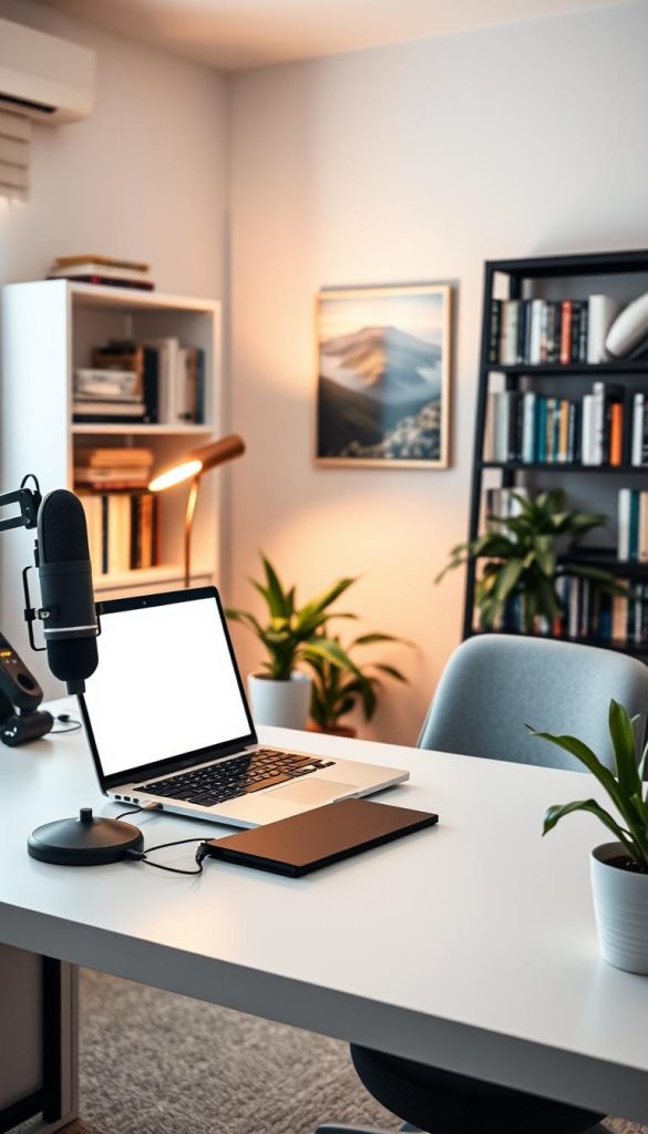 home office blogging setup