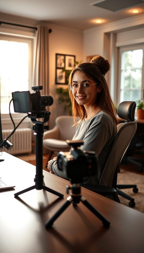 home office lighting for bloggers