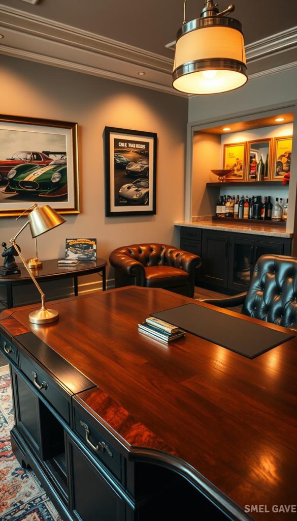 masculine office decor