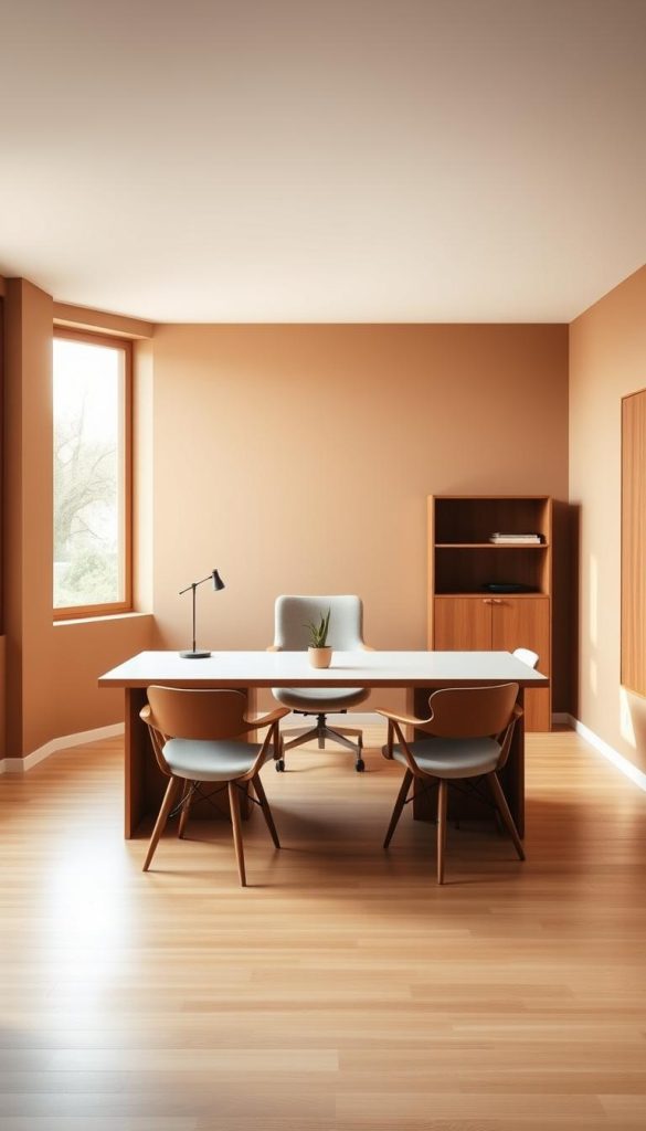 mid-century modern office decor