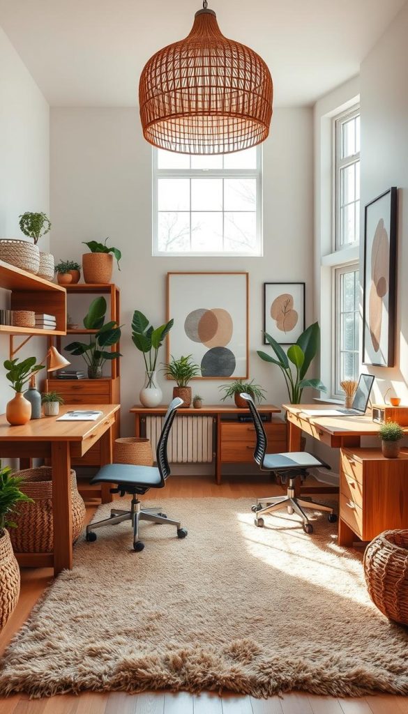 modern boho office