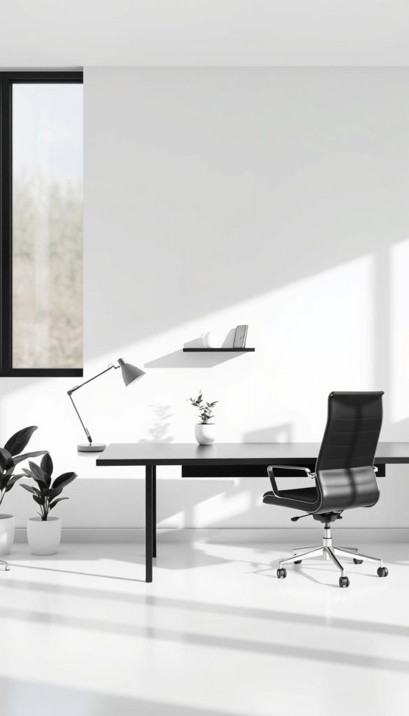 monochrome workspace
