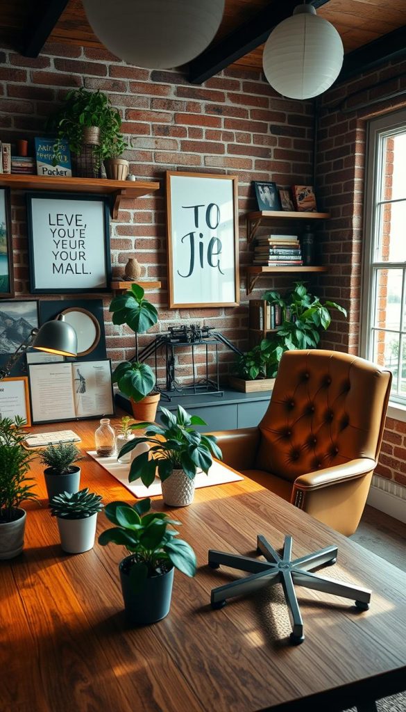 motivational home office decor