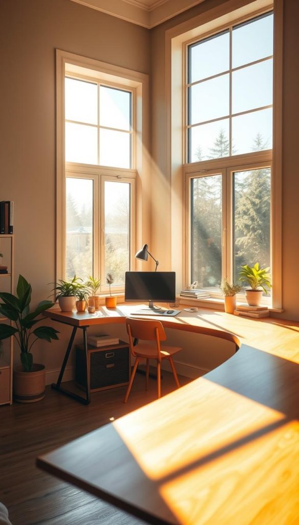 natural light in home office