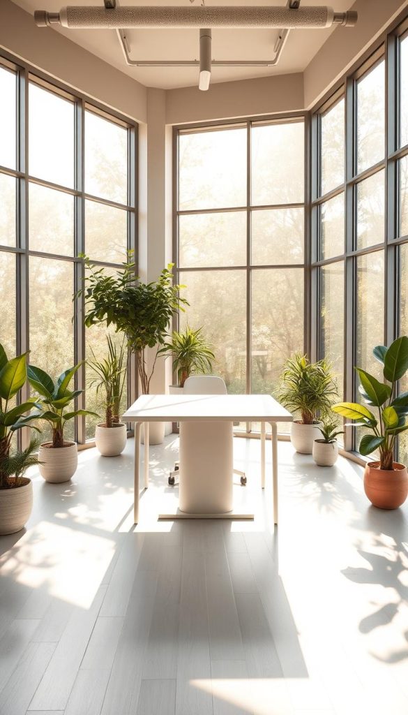 natural light in office