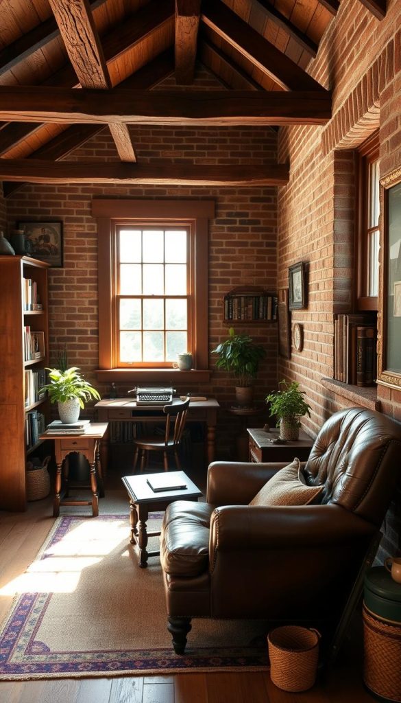 rustic home office