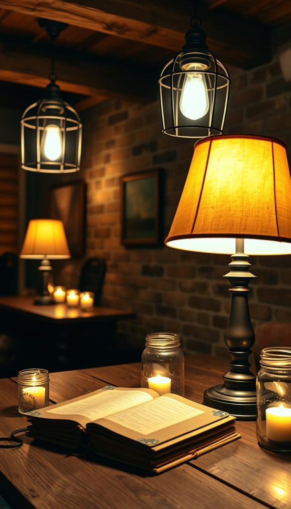 rustic office lighting