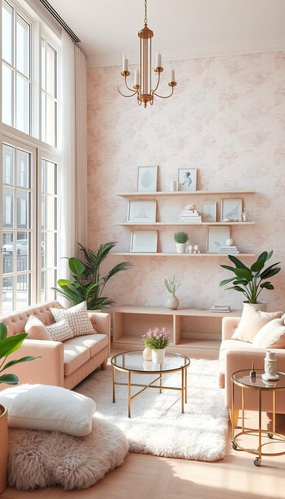 soft pastel color palette interior design