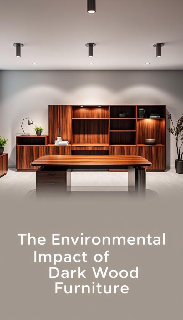 sustainable dark wood furniture