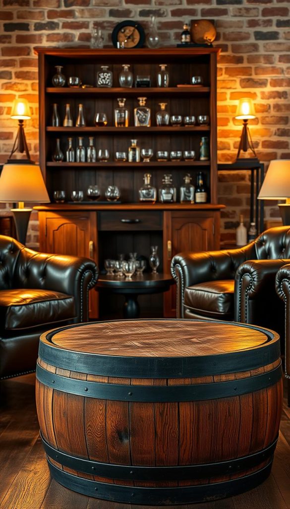 whiskey barrel furniture