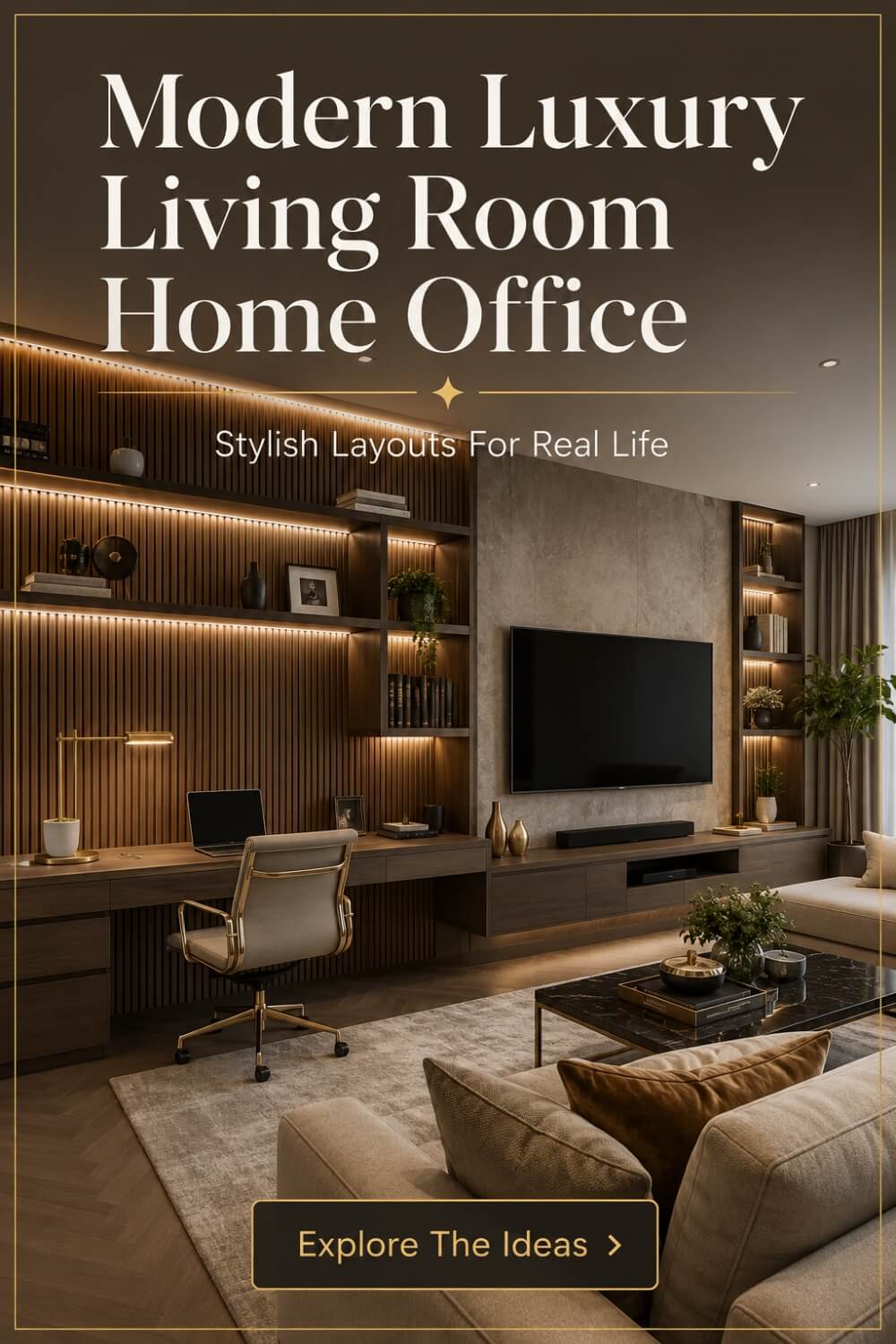 Modern Luxury Living Room Home Office 5