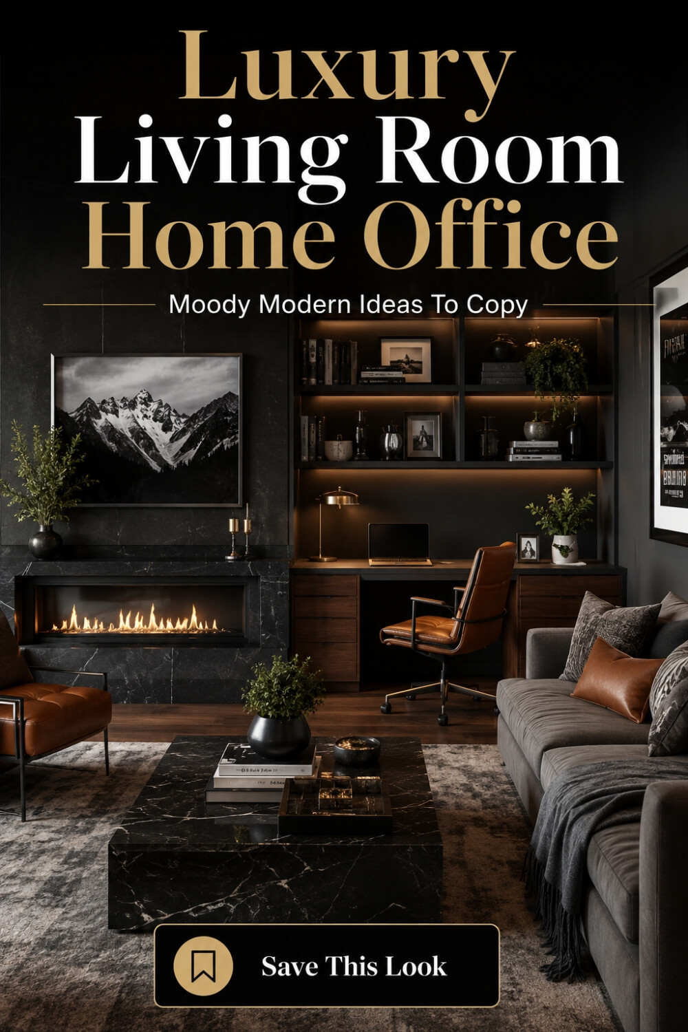 Modern Luxury Living Room Home Office 7