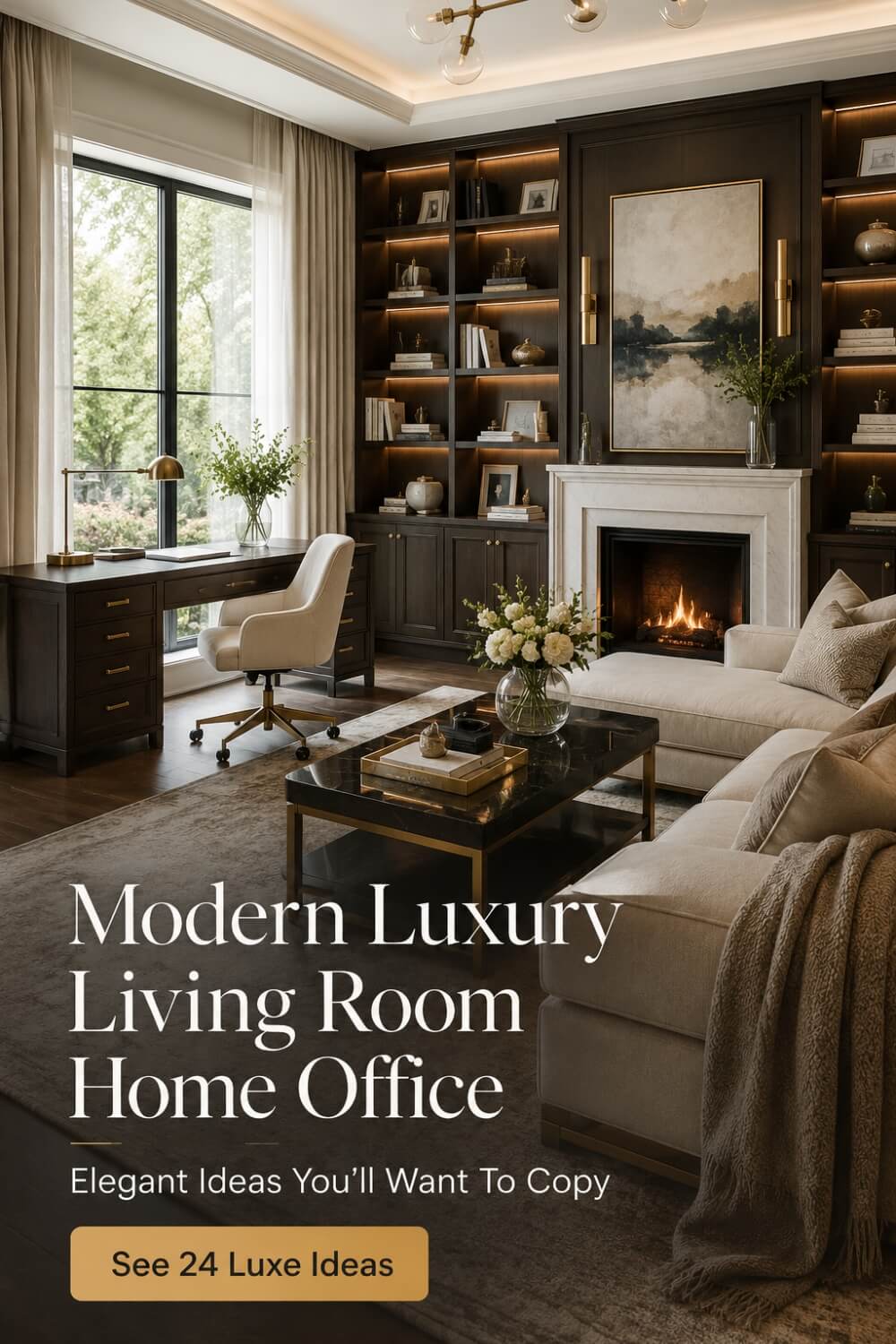 Modern Luxury Living Room Home Office 8