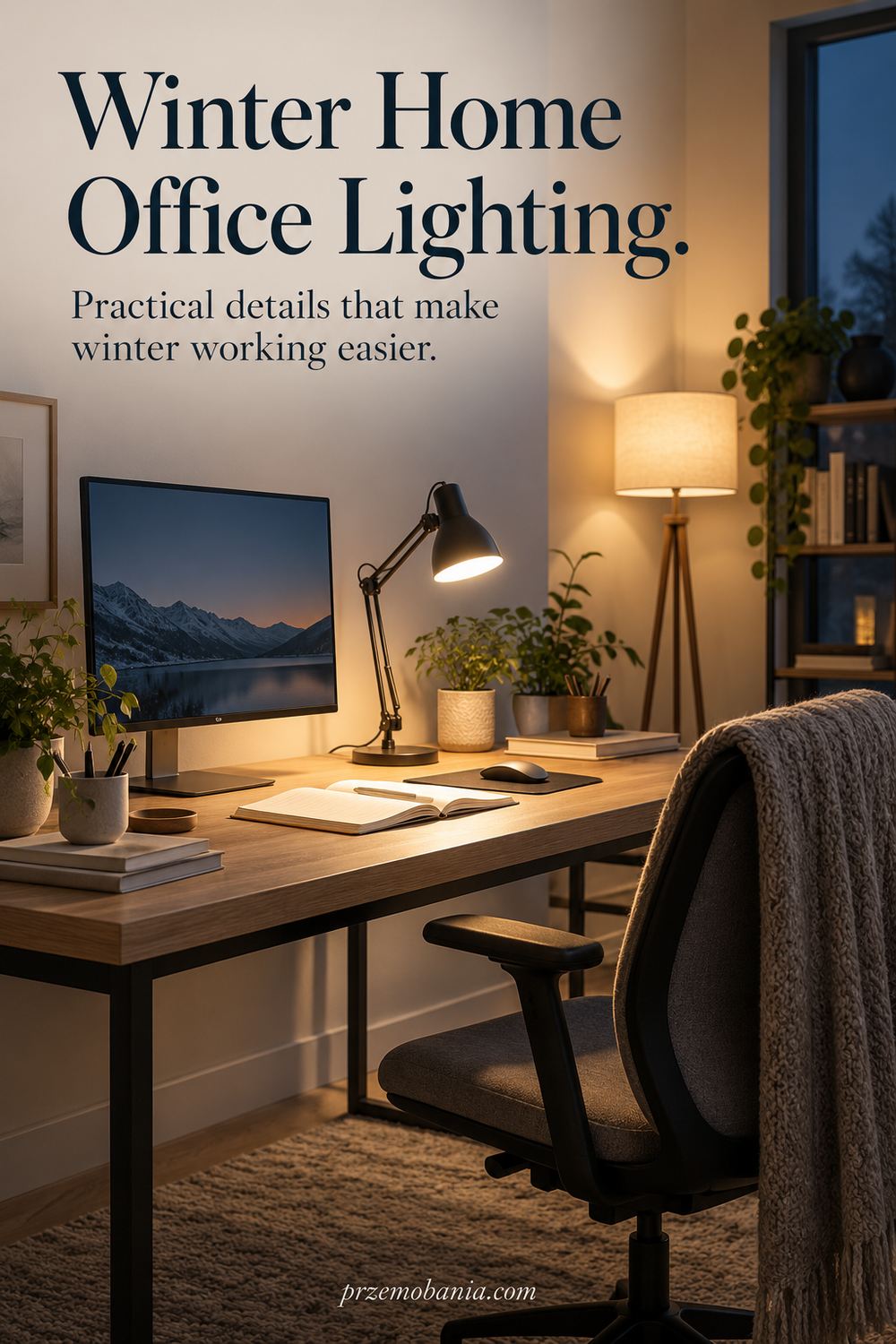Winter Home Office Lighting