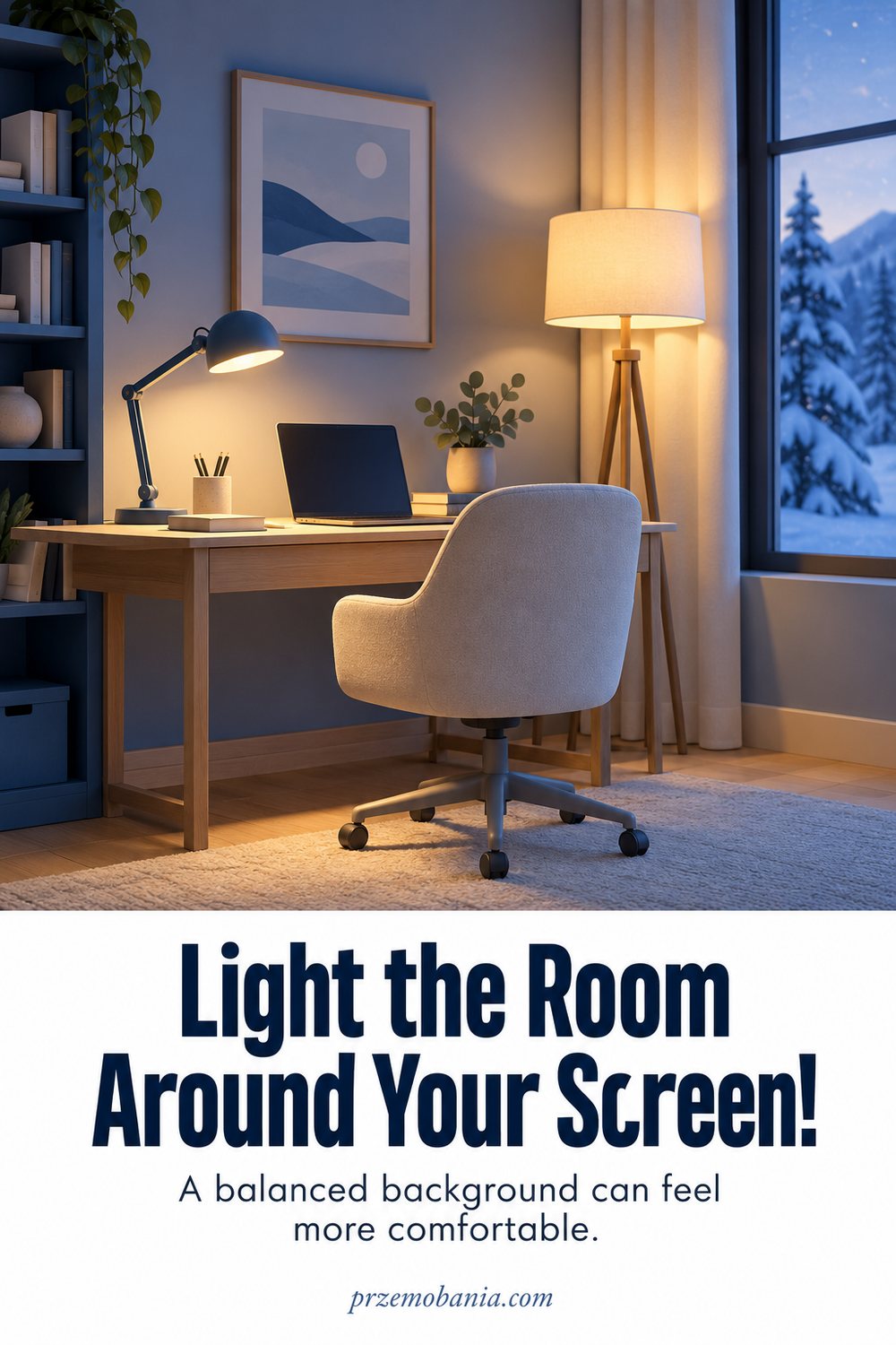 Winter Home Office Lighting