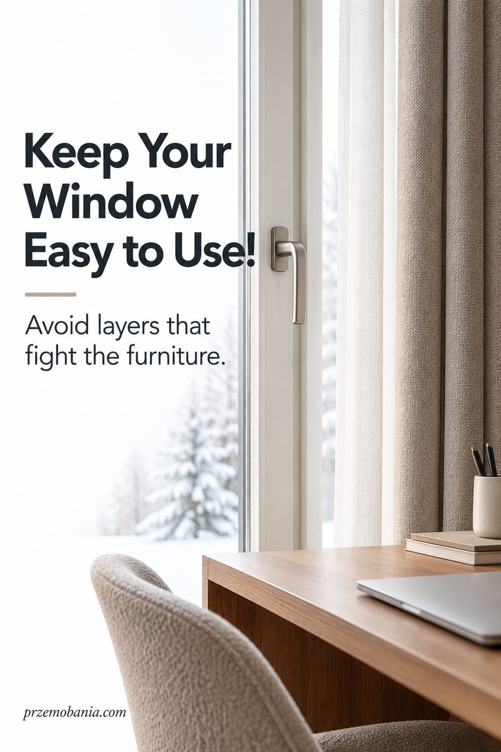 Winter Home Office Window Treatments